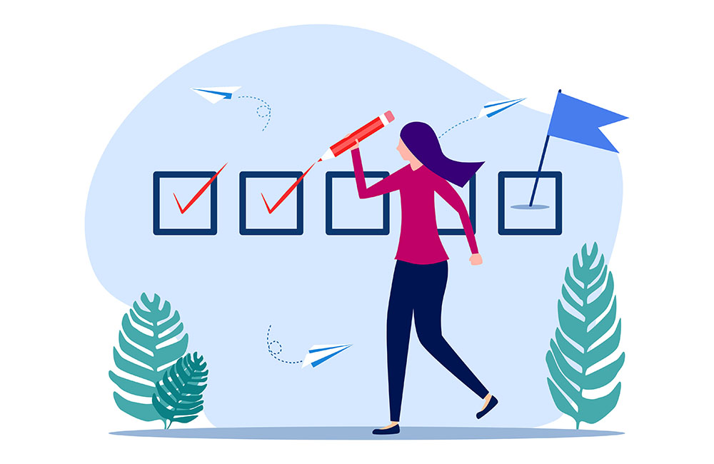 Symbolfoto Frau Checkliste © Nastudio - stock.adobe.com